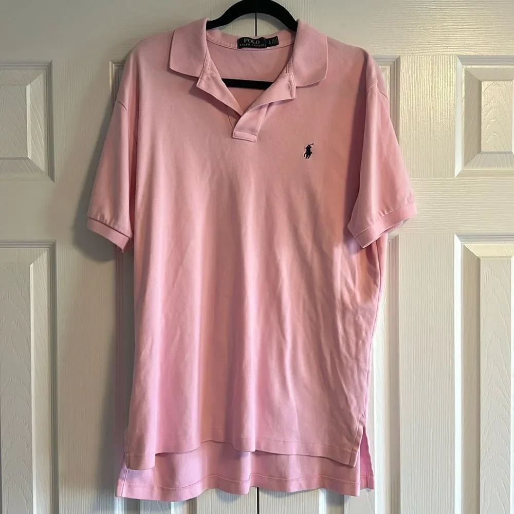 POLO Ralph Lauren Men’s Pink Short-sleeve Polo Shirt Size L
